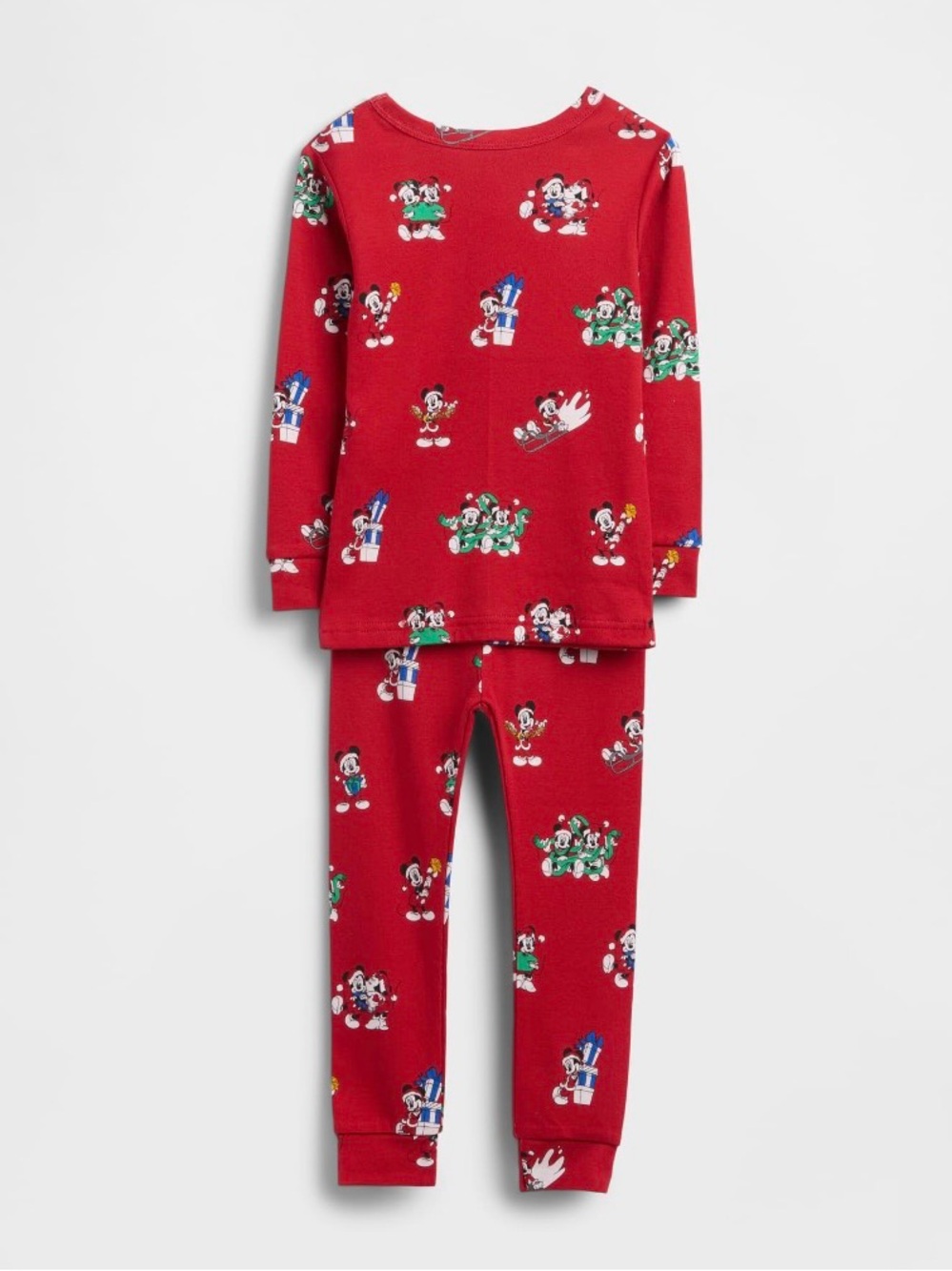 NWT BABY GAP x Disney 12-18 months Organic Brushed Cotton Holiday 2-piece PJ Set